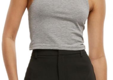 Γυναικείο Τοπ Basic Neckholder TB7533 Urban Classics Heathergrey - Urban Classics - 