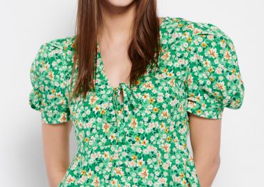 Γυναικείο τοπ με all over φλοράλ τύπωμα - FUNKY BUDDHA - 