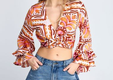 Γυναικείο τοπ με δέσιμο - FUNKY BUDDHA - 