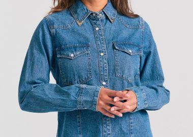 Γυναικείο τζιν πουκάμισο - FUNKY BUDDHA - 