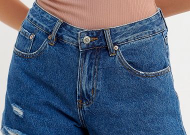 Γυναικείο τζιν σόρτς - FUNKY BUDDHA - 