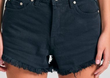 Γυναικείο τζιν σορτς με raw edges - FUNKY BUDDHA - 