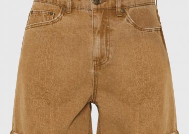 Γυναικείο τζιν σορτς με ρεβέρ - FUNKY BUDDHA - 