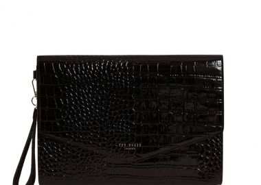 Γυναικείος Φάκελος Ted Baker Crinkle 282823-Black Κροκό - Ted Baker - 