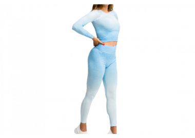 Gymhero Leggins Ombre Γυναικείο Μακρύ Κολάν Ψηλόμεσο Μπλε - Gymhero - 
