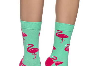 ΓΥΝΑΙΚΕΙΑ ΒΑΜΒΑΚΕΡΗ ΚΑΛΤΣΑ INIZIO ΜΕ ΣΧΕΔΙΟ ΦΛΑΜΙΝΓΚΟ 3123 ΛΑΧΑΝΙ - INIZIO - 