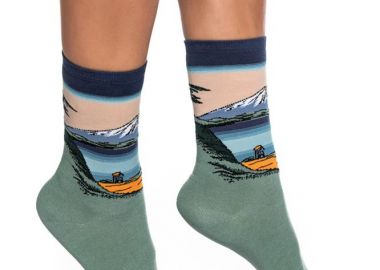 ΓΥΝΑΙΚΕΙΑ ΒΑΜΒΑΚΕΡΗ ΚΑΛΤΣΑ ΙΝΙΖΙΟ ΜΕ ΣΧΕΔΙΟ ΤΟΠΙΟ 3197-09-2 ΠΡΑΣΙΝΟ - INIZIO - 