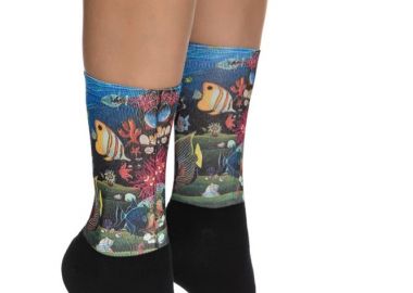 ΓΥΝΑΙΚΕΙΑ ΒΑΜΒΑΚΕΡΗ ΚΑΛΤΣΑ ΙΝΙΖΙΟ ΜΕ ΤΥΠΩΜΕΝΟ ΣΧΕΔΙΟ ΒΥΘΟΣ 3196-07 ΜΠΛΕ - INIZIO - 