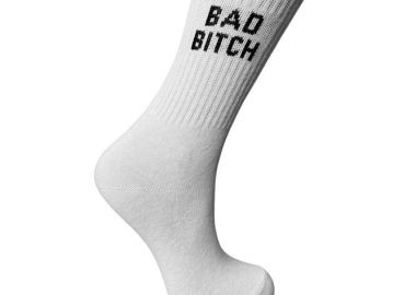 ΓΥΝΑΙΚΕΙΑ ΒΑΜΒΑΚΕΡΗ ΚΑΛΤΣΑ ΙΝΙΖΙΟ ΣΧΕΔΙΟ BAD BITCH 3197-27 ΛΕΥΚΟ - INIZIO - 