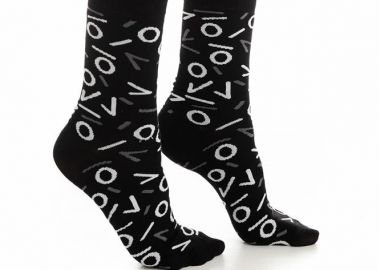 ΓΥΝΑΙΚΕΙΑ ΒΑΜΒΑΚΕΡΗ ΚΑΛΤΣΑ ΜΕ ΣΧΕΔΙΟ LOGO INIZIO 3121 ΜΑΥΡΟ - INIZIO - 