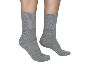 ΓΥΝΑΙΚΕΙΑ ΒΑΜΒΑΚΕΡΗ ΚΑΛΤΣΑ ΜΟΝΟΧΡΩΜΗ ΧΩΡΙΣ ΛΑΣΤΙΧΟ 3135 ΓΚΡΙ - INIZIO - 