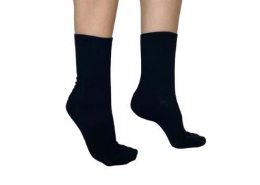 ΓΥΝΑΙΚΕΙΑ ΒΑΜΒΑΚΕΡΗ ΚΑΛΤΣΑ ΜΟΝΟΧΡΩΜΗ ΧΩΡΙΣ ΛΑΣΤΙΧΟ 3135 ΜΑΥΡΟ - INIZIO - 