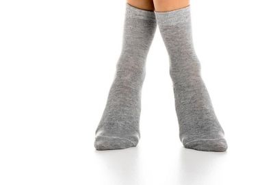 ΓΥΝΑΙΚΕΙΑ ΒΑΜΒΑΚΕΡΗ ΜΟΝΟΧΡΩΜΗ ΚΑΛΤΣΑ 3111 ΓΚΡΙ - INIZIO - 