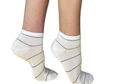 ΓΥΝΑΙΚΕΙΑ BAMBOO ΗΜΙΚΟΝΤΗ ΚΑΛΤΣΑ ΜΕ ΣΧΕΔΙΟ ΛΕΠΤΗ ΡΙΓΑ ΓΚΛΙΤΕΡ 3910-1 ΕΚΡΟΥ - INIZIO - 