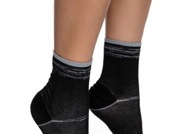 ΓΥΝΑΙΚΕΙΑ ΒΑΜΒΟΟ ΚΑΛΤΣΑ INIZIO ΜΕ ΣΧΕΔΙΟ ΛΕΠΤΗ ΡΙΓΑ 3133-1 ΜΑΥΡΟ - INIZIO - 