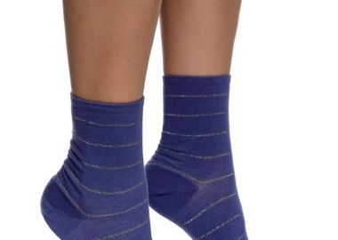 ΓΥΝΑΙΚΕΙΑ ΒΑΜΒΟΟ ΚΑΛΤΣΑ INIZIO ΜΕ ΣΧΕΔΙΟ ΛΕΠΤΗ ΡΙΓΑ LUREX 3133-3 ΛΙΛΑ - INIZIO - 