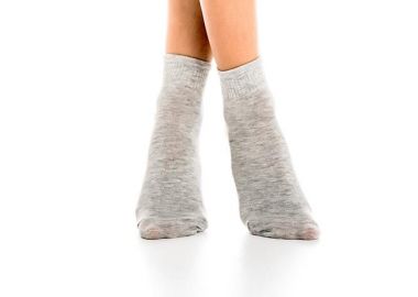 ΓΥΝΑΙΚΕΙΑ ΗΜΙΚΟΝΤΗ ΒΑΜΒΑΚΕΡΗ ΜΟΝΟΧΡΩΜΗ ΚΑΛΤΣΑ 3900 ΓΚΡΙ - Inizio - 