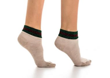 ΓΥΝΑΙΚΕΙΑ ΗΜΙΚΟΝΤΗ ΚΑΛΤΣΑ ΜΕ ΓΚΛΙΤΕΡ 3905-2 ΜΠΕΖ - INIZIO - 