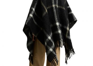 ΓΥΝΑΙΚΕΙΑ ΚΑΠΑ BRUSHED ALPACA CHECK WOOLRICH ΜΑΥΡΟ - WOOLRICH - 