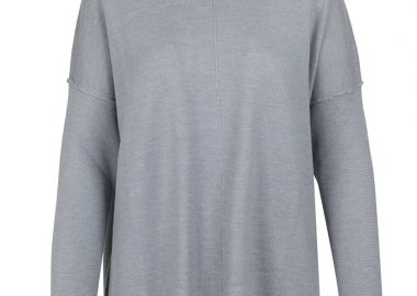 ΓΥΝΑΙΚΕΙΑ ΜΑΛΛΙΝΗ ΠΛΕΚΤΗ ΜΠΛΟΥΖΑ CHONGSTAR ΣΤΡΟΓΓΥΛΗ ΛΑΙΜΟΚΟΨΗ ΑΝΟΙΧΤΟ ΓΚΡΙ - CROSSLEY - 