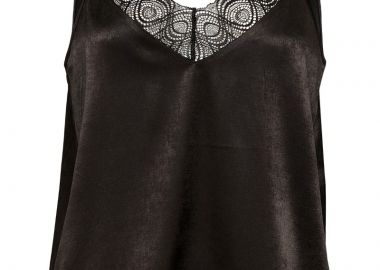 ΓΥΝΑΙΚΕΙΑ ΜΠΛΟΎΖΑ ESTELLE MW LACE STRAP TOP ΜΑΥΡΟ - MY ESSENTIAL WARDROBE - 