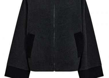 ΓΥΝΑΙΚΕΙΑ ΠΛΕΚΤΗ ΖΑΚΕΤΑ ELIANA WOOL MOS MOSH ΚΑΝΟΝΙΚΗ ΓΡΑΜΜΗ ΓΚΡΙ - MOS MOSH - 