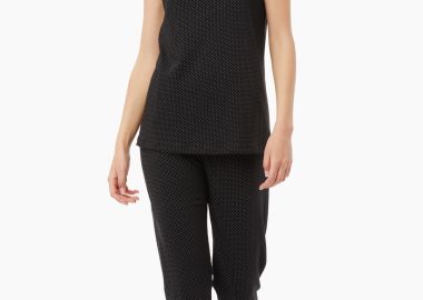 ΓΥΝΑΙΚΕΙΑ ΠΥΤΖΑΜΑ ΑΜΑΝΙΚΗ FLORAL-DOTS ΜΑΥΡΟ-ΕΚΡΟΥ ΠΟΥΑ 90-52062-045 Μαύρο - Minerva - 