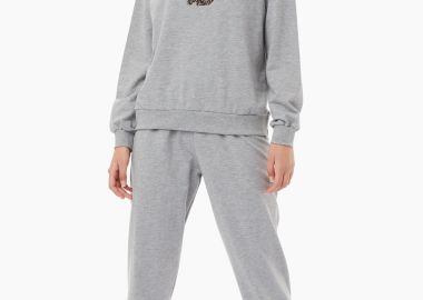 ΓΥΝΑΙΚΕΙΑ ΠΥΤΖΑΜΑ ΧΕΙΜΕΡΙΝΗ ANIMALS ΓΚΡΙ ΜΕΛΑΝΖΕ 90-52056-023 ΓΚΡΙ ΜΕΛΑΝΖΕ - Minerva - 