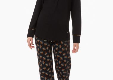 ΓΥΝΑΙΚΕΙΑ ΠΥΤΖΑΜΑ ΧΕΙΜΕΡΙΝΗ ΠΑΤΙΛΕΤΑ FLORAL-DOTS ΜΑΥΡΟ 90-52059-045 Μαύρο - Minerva - 