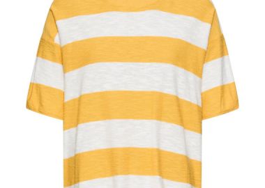 ΓΥΝΑΙΚΕΙΟ BOXY T-SHIRT CAMEL ACTIVE ΡΙΓΕ ΚΙΤΡΙΝΟ - CAMEL ACTIVE - 