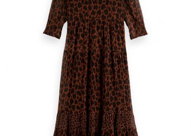 ΓΥΝΑΙΚΕΙΟ ΦΟΡΕΜΑ MAXI ΜΕ ΠΑΝΕΛ ΚΑΙ ΔΕΣΙΜΟ ΠΙΣΩ SCOTCH & SODA ΚΑΝΟΝΙΚΗ ΓΡΑΜΜΗ ΚΑΦΕ - SCOTCH & SODA - 