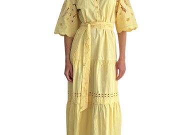 ΓΥΝΑΙΚΕΙΟ ΦΟΡΕΜΑ ROSE & ROSE DAHLIA ΚΙΤΡΙΝΟ - ROSE&ROSE - 