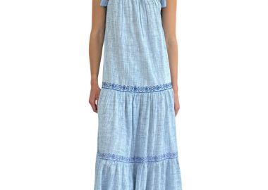 ΓΥΝΑΙΚΕΙΟ ΦΟΡΕΜΑ ROSE & ROSE MAPLE ΜΠΛΕ - ROSE&ROSE - 