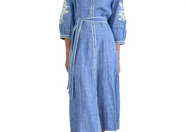 ΓΥΝΑΙΚΕΙΟ ΦΟΡΕΜΑ ROSE & ROSE PINE ΜΠΛΕ - ROSE&ROSE - 