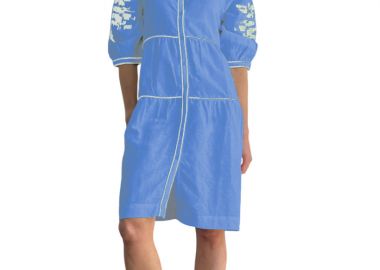 ΓΥΝΑΙΚΕΙΟ ΦΟΡΕΜΑ ROSE & ROSE POPLAR ΜΠΛΕ - ROSE&ROSE - 