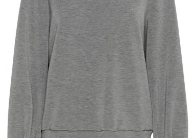 ΓΥΝΑΙΚΕΙΟ ΦΟΥΤΕΡ 23 THE SWEAT MY ESSENTIAL ΣΤΡΟΓΓΥΛΗ ΛΑΙΜΟΚΟΨΗ ΣΚΟΥΡΟ ΓΚΡΙ - MY ESSENTIAL WARDROBE - 