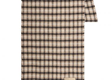 ΓΥΝΑΙΚΕΙΟ ΚΑΣΚΩΛ WOOL CHECK SCARF WOOLRICH ΜΠΕΖ - WOOLRICH - 