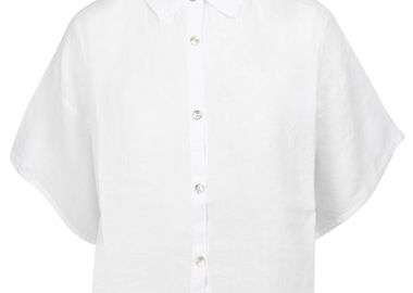 ΓΥΝΑΙΚΕΙΟ ΚΟΝΤΟΜΑΝΙΚΟ ΛΙΝΟ ΠΟΥΚΑΜΙΣΟ CROSSLEY VAER ΑΝΕΤΗ ΓΡΑΜΜΗ ΛΕΥΚΟ - CROSSLEY - 