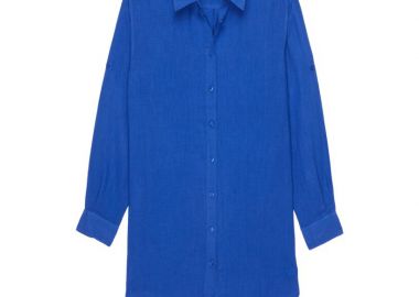 ΓΥΝΑΙΚΕΙΟ ΛΙΝΟ ΦΟΡΕΜΑ ΠΟΥΚΑΜΙΣΑ VILEBREQUIN SOLID ΚΑΝΟΝΙΚΗ ΓΡΑΜΜΗ ΜΠΛΕ - VILEBREQUIN - 