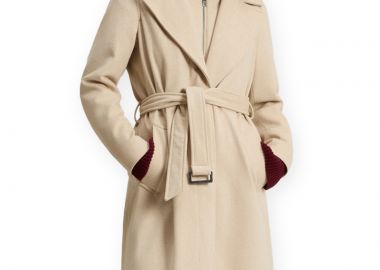 ΓΥΝΑΙΚΕΙΟ ΜΑΛΛΙΝΟ ΠΑΛΤΟ WOOLRICH x LORO PIANA ΚΑΝΟΝΙΚΗ ΓΡΑΜΜΗ ΤΑΜΠΑ - WOOLRICH - 