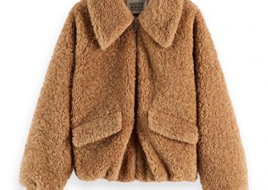 ΓΥΝΑΙΚΕΙΟ ΜΠΟΥΦΑΝ TEDDY BOMBER SCOTCH & SODA ΑΝΕΤΗ ΓΡΑΜΜΗ ΚΑΦΕ - SCOTCH & SODA - 