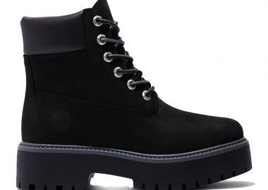 ΓΥΝΑΙΚΕΙΟ ΠΑΠΟΥΤΣΙ TIMBERLAND STONE STREET 6 INCH LACE UP WATERPROOF BOOT ΜΑΥΡΟ - TIMBERLAND - 
