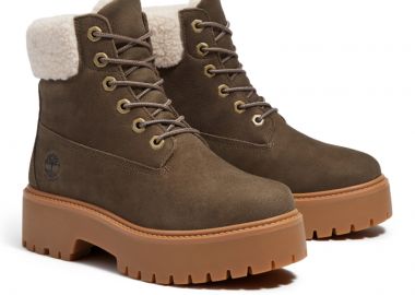 ΓΥΝΑΙΚΕΙΟ ΠΑΠΟΥΤΣΙ TIMBERLAND STONE STREET MID WARM LINED WATERPROOF BOOT ΣΚΟΥΡΟ ΚΑΦΕ - TIMBERLAND - 