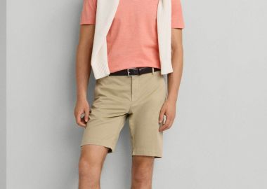 Hackett ανδρική βερμούδα chino Slim Fit - HM8000017 Μπεζ - HACKETT - 