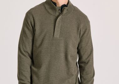 Half-zip πλεκτή μπλούζα με ανάγλυφη υφή Garage 55 - GARAGE 55 - 
