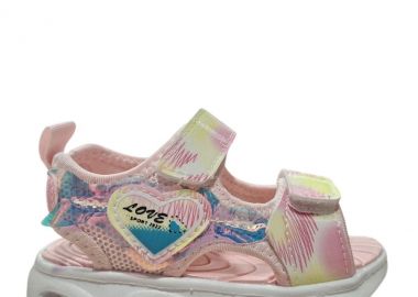 HAPPY BEE Πέδιλο με φωτάκι 20-25 - Ροζ - Happy Bee - 