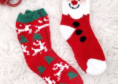 HAPPY SANTA SOCKS SET OF 2 -  - 