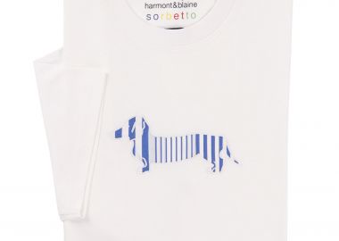 Harmont & Blaine ανδρικό T-shirt με κεντημένο λογότυπο Regular Fit - IRQ403021055R Λευκό - HARMONT & BLAINE - 