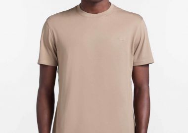 Harmont & Blaine ανδρικό T-shirt με λογότυπο Regular Fit - IRQ400021055 Μπεζ - HARMONT & BLAINE - 