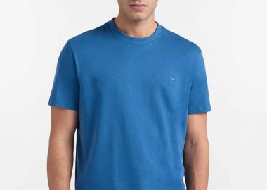 Harmont & Blaine ανδρικό T-shirt με λογότυπο Regular Fit - IRQ400021055 Μπλε - HARMONT & BLAINE - 